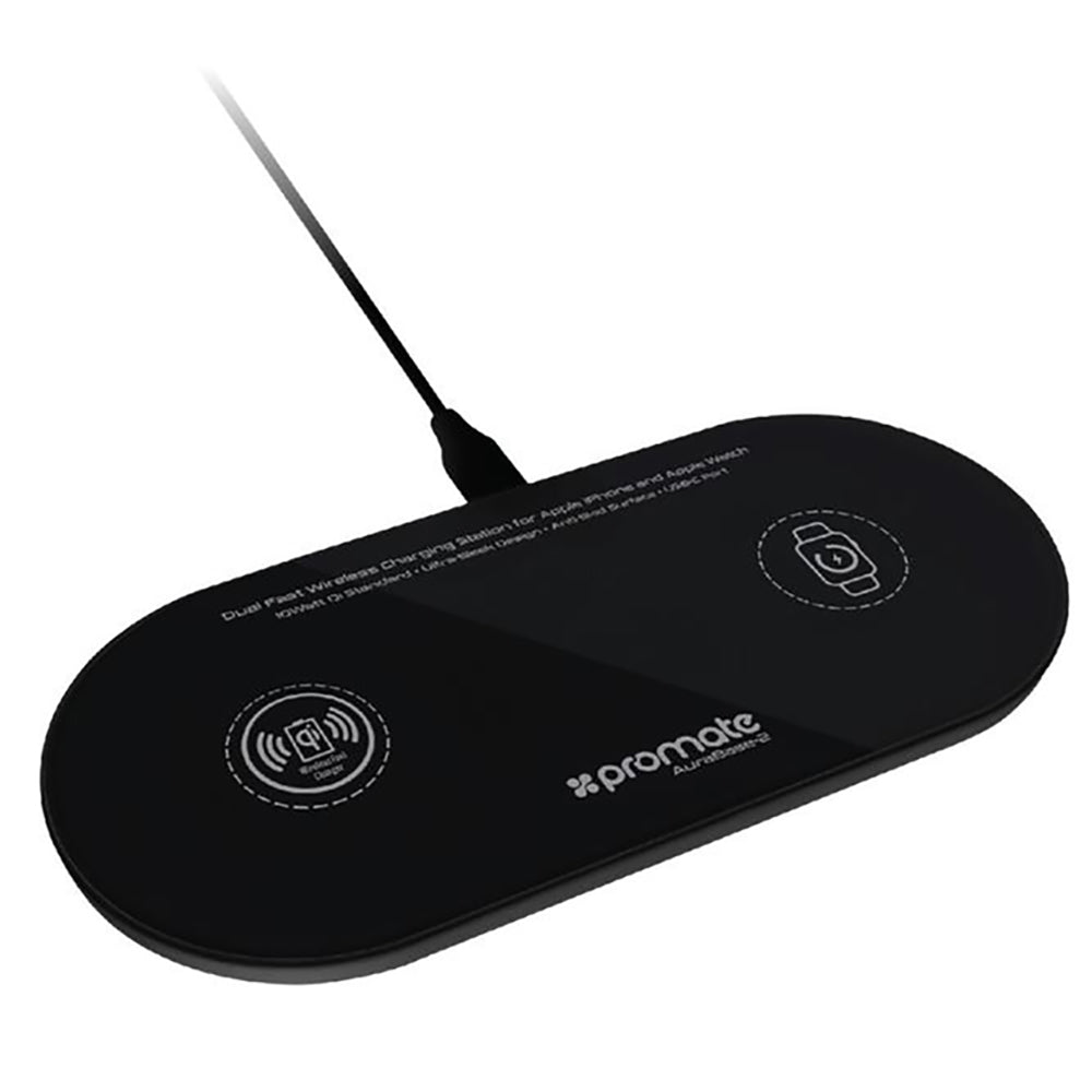 Promate Aurabase-2 Dual Fast Wireless Charging Station (4610830631012) Promate Aurabase-2 Dual Fast Wireless Charging Station (4610830631012)